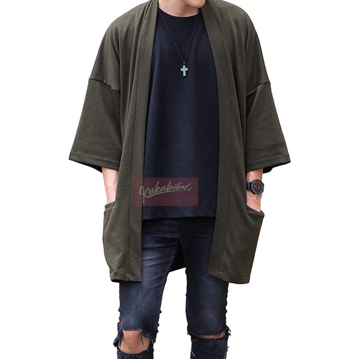 KUKABILAL OUTER KIMONO BLAZER CARDIGAN SWETER JACKET ผู้ชายเกาหลีญี่ปุ่น UNISEX LEBAY