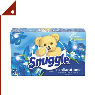 Snuggle : SGLBNO-70* แผ่นปรับผ้านุ่ม Exhilarations Fabric Softener Dryer Sheets, Blue Iris &amp; Ocean Breeze, 70 Count