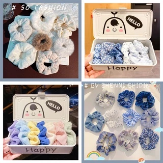 ยางรัดผม สีสันสดใส สไตล์เกาหลี 10 ชิ้น