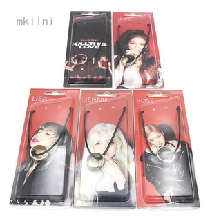 Mkilni เครื่องประดับจี้สร้อยคอแหวนเหล็ก blackpink อัลบั้มสําหรับผู้ชายผู้หญิง