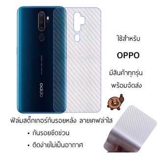 ฟิล์มป้องกันรอยด้านหลัง [ลายเคฟล่า] กันรอยขีดข่วน OPPO Reno2 Reno2F Reno3 Reno4 Reno4Z Reno5 Reno6 Reno6Z Reno7 Reno7Z🔥📦