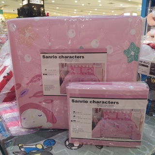 เซ็ตผ้าปู+ผ้านวม ลดเยอะมาก sanrio แท้ 100% ขนาด 6 ฟุต