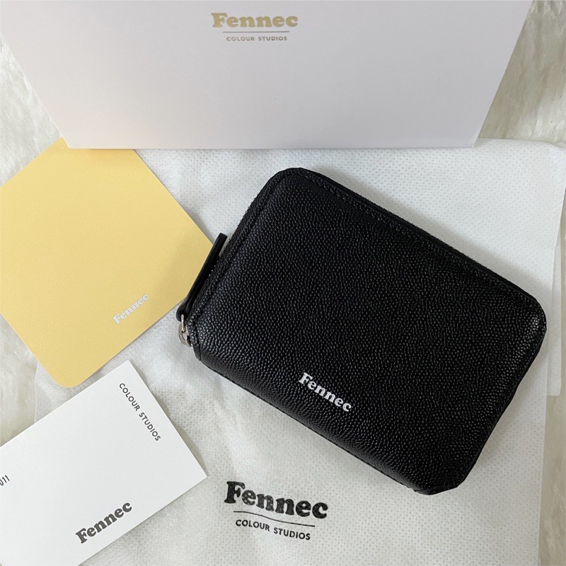 {ส่งฟรี‼️ลทบ.} ใหม่✨ Fennec Mini Wallet หนัง Cavi สีดำ 🖤