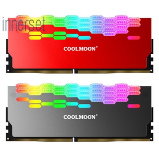 [innerset] ฮีทซิงค์ระบายความร้อน COOLMOON RA-2 RAM ARGB หลากสี สําหรับคอมพิวเตอร์