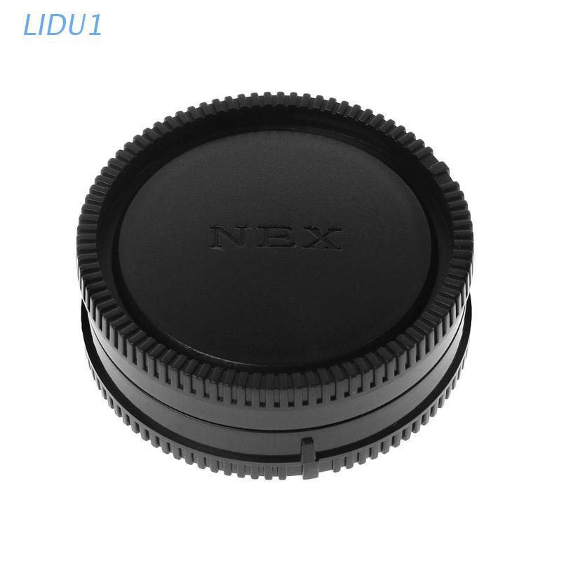LIDU1  Rear Lens Body Cap Camera Cover Anti-dust 60mm E-Mount Protection Plastic Black for Sony A9 NEX7 NEX5 A7 A7II