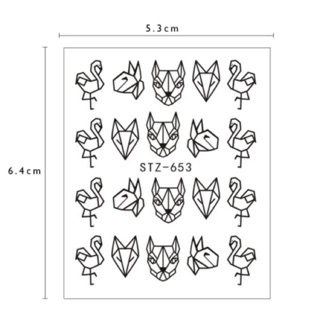 (พร้อมส่ง)สติกเกอร์ติดเล็บ Tatoo ติดเล็บ