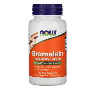 Now Foods, Bromelain, 500 mg, 60 Vcaps