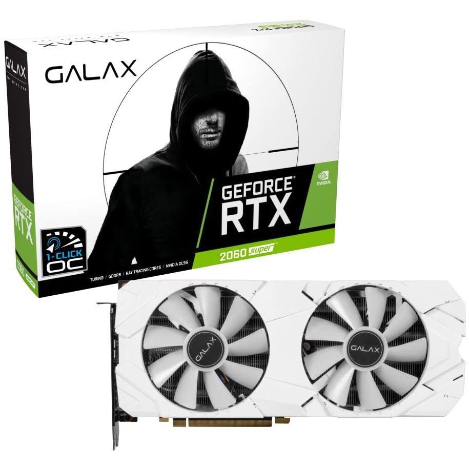 GALAX GeForce® RTX 2060 Super EX White (1-Click OC) 8GB GDDR6 256-bit DP/HDMI - 3Y ARC
