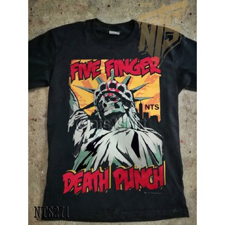 NTS 271 FFDP Five finger ROCK เสื้อยืด เสื้อวง เสื้อดำ สกรีนลายอย่างดี ผ้าหนานุ่ม ไม่หดไม่ย้วย NTS T SHIRT S M L XL XXL