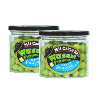 มิตรชาวไร่ ถั่วลิสงอบกรอบกระปุกใหญ่ รสวาซาบิ Mit Chaow Rai Coated Peanuts Wasabi Flavour (2x130g)