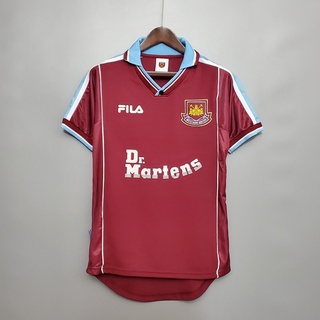 เสื้อกีฬาแขนสั้น ลายทีมชาติฟุตบอล West Ham United 99-01 ชุดเหย้า