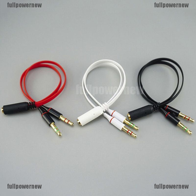 1 ชิ้น 3 . 5 มม. y splitter 2 แจ็ค male to 1 female อะแดปเตอร์หูฟังไมโครโฟน