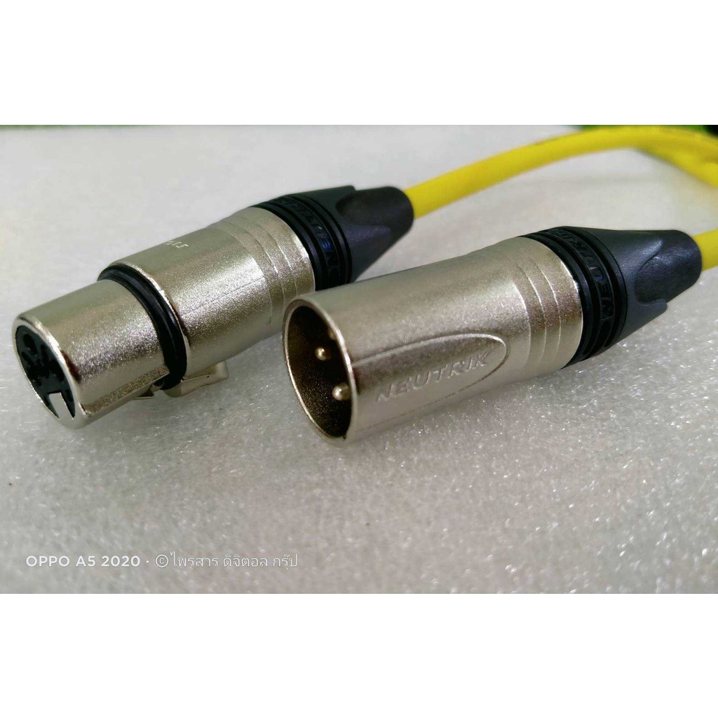XLR to XLR Neutrik Balance สายสัญญาณ SOMMER ขนาด 2x0.22 mm2  ขนาด 70cm,1m.1.5m.2m. *สายสำเร็จพร้อมใช้