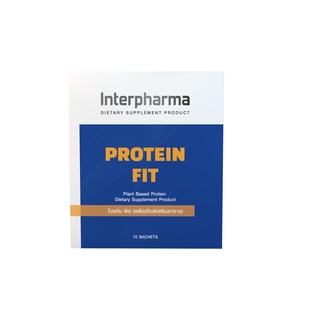 Interpharma Protein Fit  Plant Based Protein Dietary Supplement Product (โปรตีน ฟิต) ( 1 X 10 sachets )