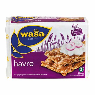 Wasa Crisp Bread Corn Meal 280g  ขนมปังกรอบรสข้าวโอ๊ตกับข้าวสาลีและข้าวไรย์280g