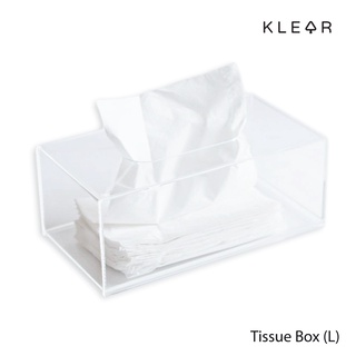 KlearObject Tissue Box-L กล่องอะคริลิคใส่กระดาษทิชชู่ ขนาด 13.8x25x10 cm.รุ่นใส่กระดาษแผ่นยาว