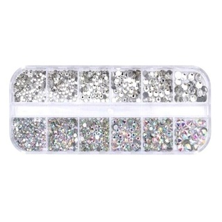 time* 1Box/Grids 2/3/4/5mm 3D Glitter Flatback Resin DIY Nail Art Phone Case Decoration