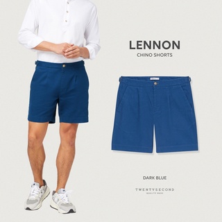 TWENTYSECOND กางเกงขาสั้น รุ่น Lennon chino shorts - สีน้ำเงิน / Dark Blue