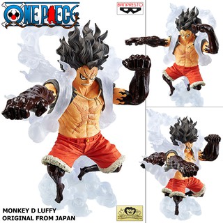 Figure งานแท้ Original แมวทอง One Piece วันพีซ เต็มพิกัดสลัดจอมลุย King of Artist The Snakeman Monkey D Luffy Gear 4