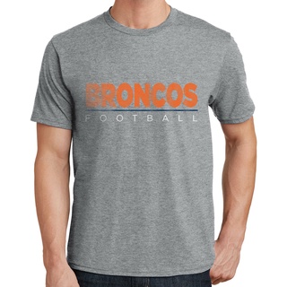 ราคา เสื้อแขนสั้น พิมพ์ลายการ์ตูนฟุตบอล Broncos ทรงปกติ สําหรับผู้ชายS-5XL