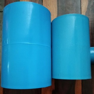 ข้อต่อตรงpvc(หนา) ขนาด 3",  4"  สีฟ้า