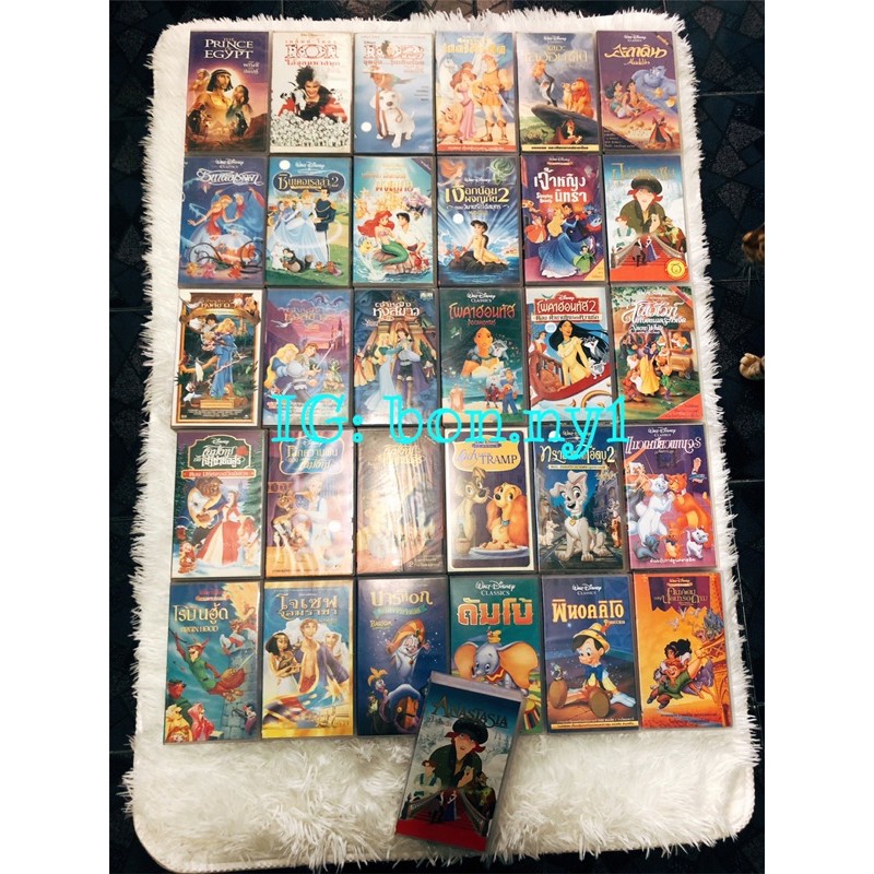 ม้วน VDO ลิขสิทธิ์ ดิสนีย์งานสะสม มีมากกว่าในรูป เจ้าหญิงดิสนีย์ Disney toystory  aladdin แอเรียล ดิ