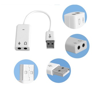 CC052 USB TO SOUND 7.1 สำหรับเพิ่ม PORT หูฟังและ ไมค์