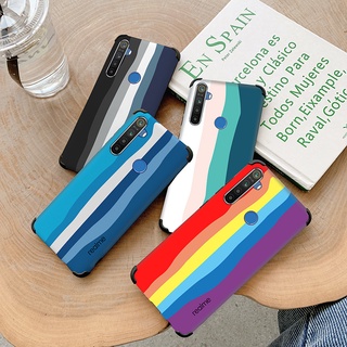 เคสโทรศัพท์ซิลิโคนไล่โทนสีสีรุ้งสําหรับ Oppo Realme 5 Pro 5S 5I 6I 7I C17