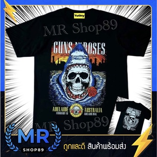 เสื้อวง Guns n Roses เสื้อยืดแฟชั่นวินเทจ90 ไม่มีตะเข็บข้าง ใส่ได้ทั้งชายและหญิง