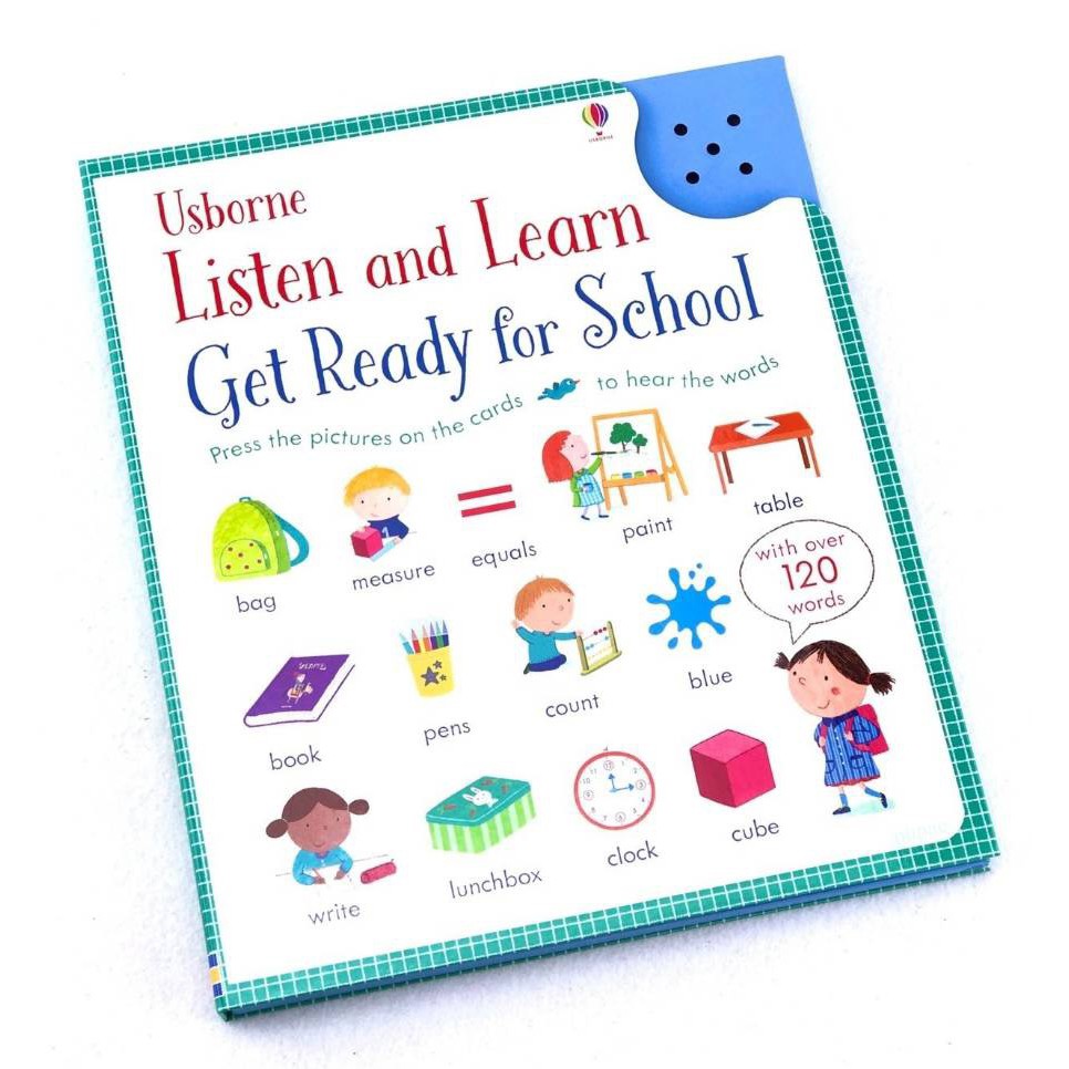 🏫"Usborne Listen &amp; Learn Get Ready From School" หนังสือสอนคำศัพท์โดยการใช้รูปภาพและเสียงเป็นสื่อในการสอนเด็กๆ