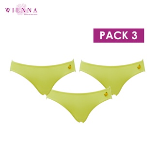 WIENNA กางเกงชั้นใน Bikini กลิ่นกล้วย DU82300 Fruity Collection กางเกงใน กลิ่นผลไม้ สีนู้ด สีเหลือง(แพ็ค 3 ตัว)