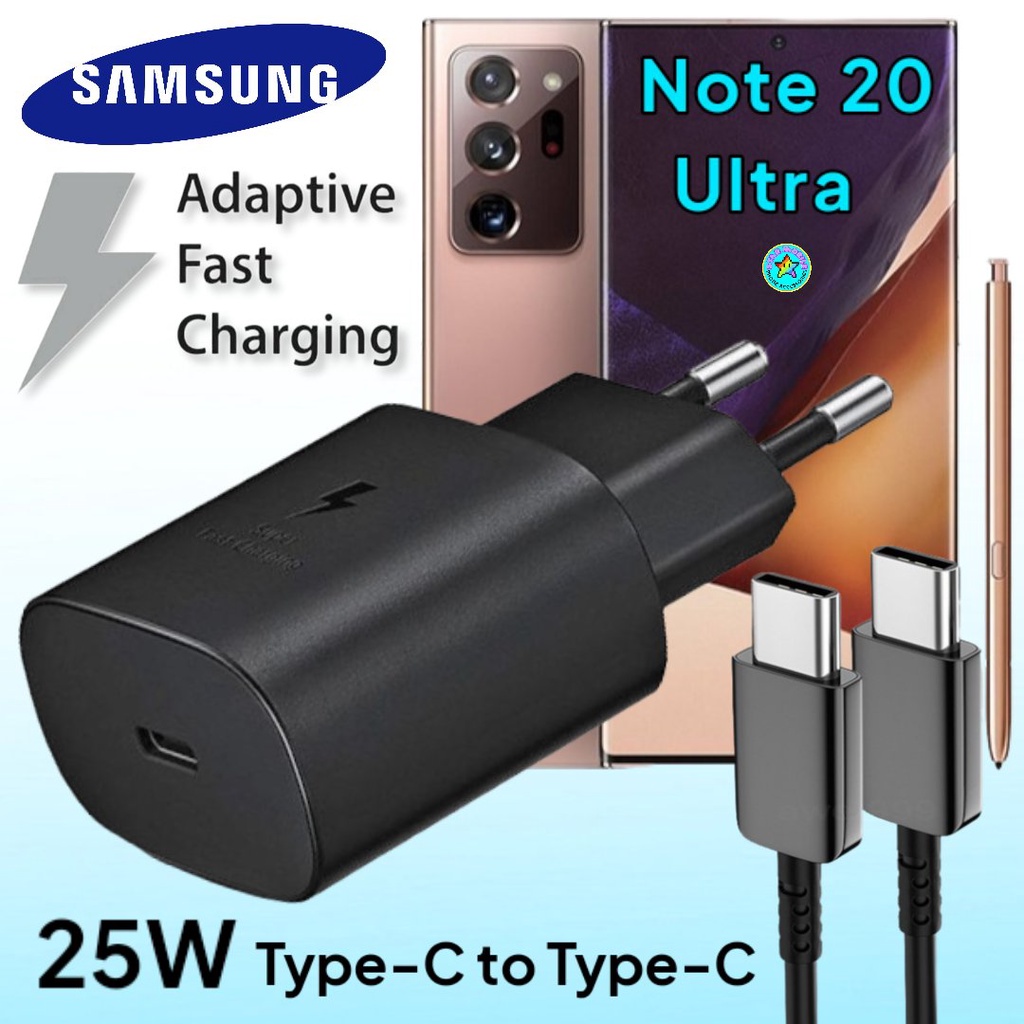 ที่ชาร์จ Samsung Galaxy Note 20 Ultra 25W Usb-C to Type-C ซัมซุง หัวชาร์จ(EU) สายชาร์จ 2เมตร Fast Charge ชาร์จด่วน แท้