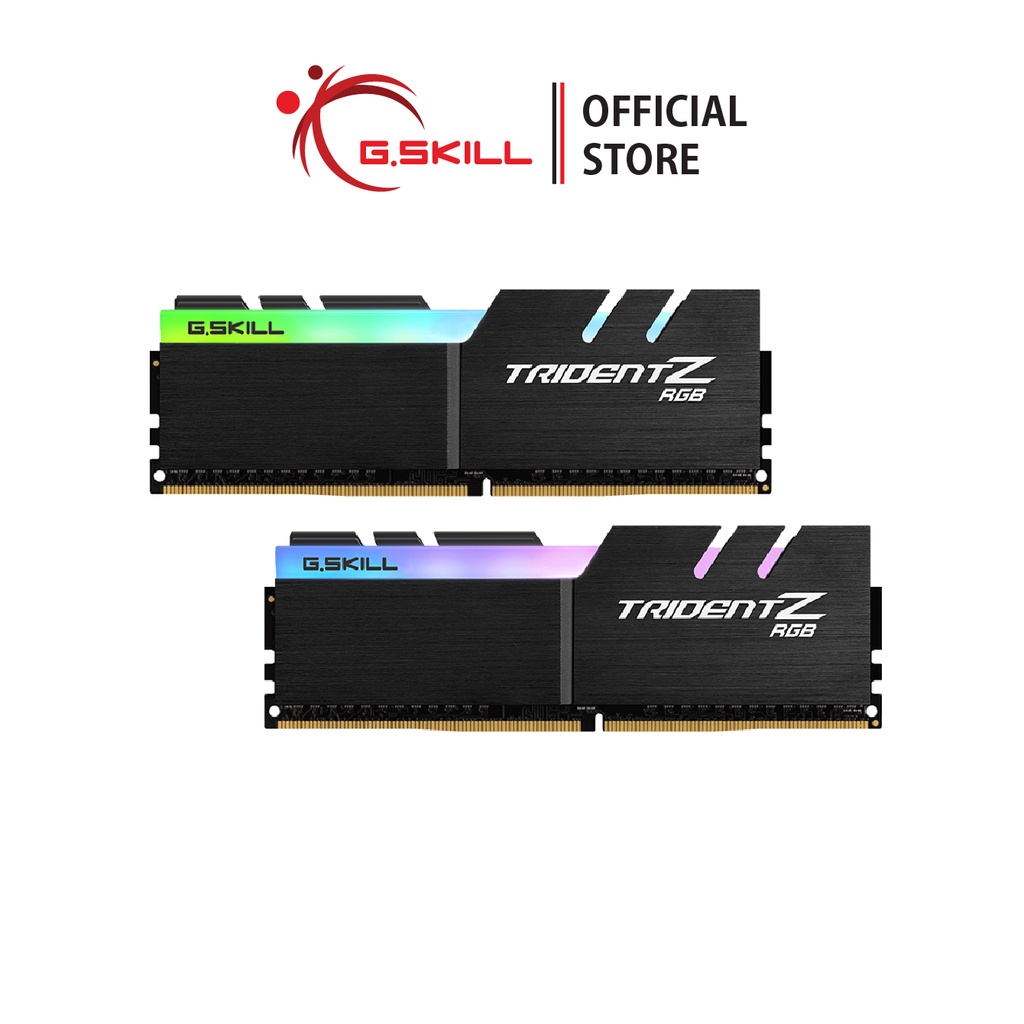 แรมพีซี G.SKILL - DDR4-RAM P/C 32/3200 Trident Z RGB (F4-3200C16D-32GTZR) 16x2