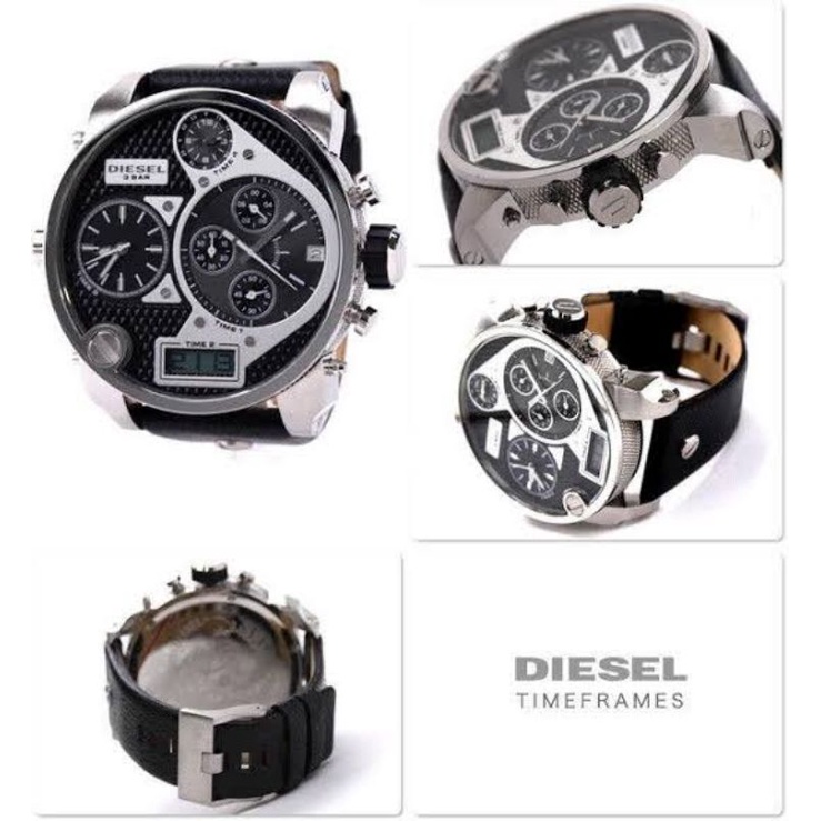 ของแท้มือสอง💥 นาฬิกา Diesel  Analog Watch  DZ7125 สายหนัง สภาพดี ใช้งานได้ปกติ หน้าปัดใหญ่มากกก ขาร็อคห้ามพลาด ราคาถูก