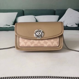 Coach Parker Crossbody In Blocked Signature Canvas