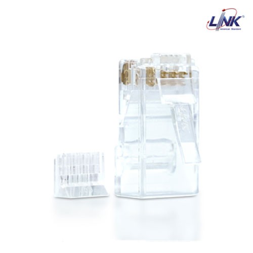 LINK CAT6 RJ45 PLUG ตัวผู้ 2 Layer With Pre-Insert Bar (US-1002) (10 หัว / Pack)