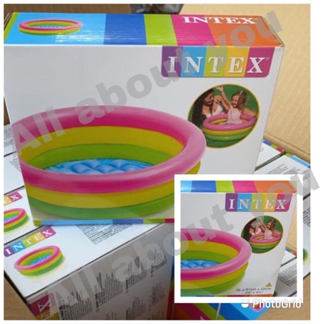 สระน้ำเด็ก Inflatable pool swimming pool ยี่ห้อ intex แท้ 💯 สีสันสดใส เหมาะกับทุกวัย มอก มาตรฐาน 685-2540