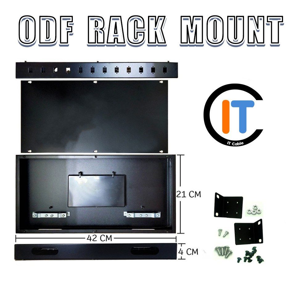 ODF RACK MOUNT 12 Port-SC สำหรับงาน Fiber Optic Cable (เฉพาะถาด)