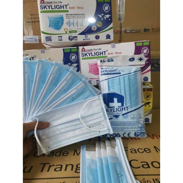 🔥แมสพร้อมส่ง✔️Mask Skylight Anti-Virus แท้ 100% หน้ากากอนามัย เกรดทางการแพทย์ หนา 4