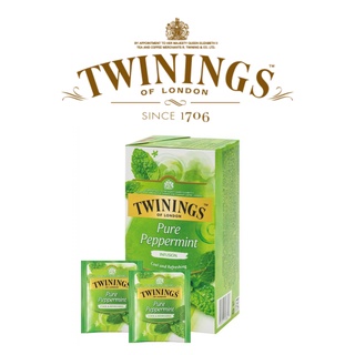 Twinings Pure Peppermint Tea ชาทไวนิงส์ เพียว เปปเปอร์มินท์ 25 ซอง