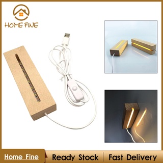 【Home Fine】ฐานไม้ฐานไฟ Led สําหรับตั้งโชว์ไฟคริสตัลสีขาว