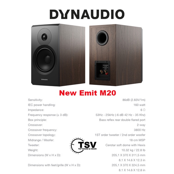 Dynaudio New Emit 20 (Bookshelf Speaker) ลำโพงวางหิ้ง