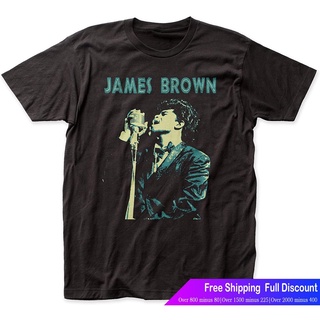 เสื้อยืดวงดนตรีImpactเสื้อยืดผู้ชาย Impact James Brown Singing Fitted Jersey Tee Impact Short sleeve T-shirtsall size