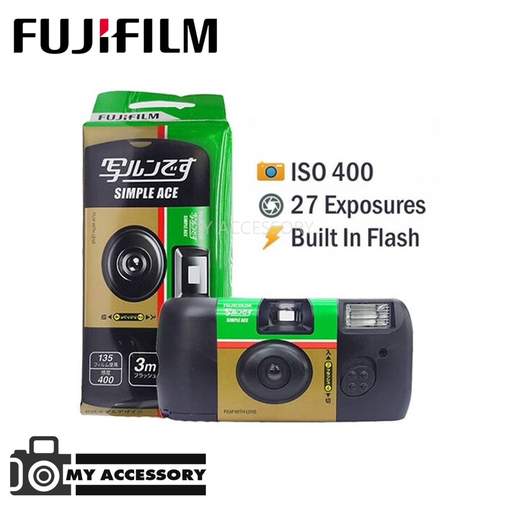 กล้องฟิล์ม Fujifilm Simple Ace 35mm 27exp iso400 กล้องใช้แล้วทิ้ง พร้อมส่ง กล้อง 135 Fuji Single Use Camera