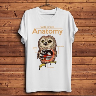 ขายดี!Anatomy of Owls เสื้อยืดลําลอง แขนสั้น พิมพ์ลายนกฮูก สีขาว สไตล์สตรีท เหมาะกับฤดูร้อน สําหรับผู้ชาย และผู้หญิงS-5X