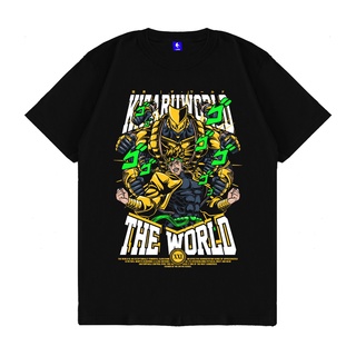 เสื้อยืดโอเวอร์ไซส์เสื้อยืด พิมพ์ลายอนิเมะ Jojo Bizarre DIO THE WORLDS-3XL