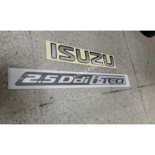 สติ๊กเกอร์แบบดั้งเดิม ติดท้ายรถ ISUZU คำว่า ISUZU และ 2.5 Ddi i-TEQ ติดรถ แต่งรถ sticker อีซูซุ