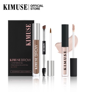 Kimuse เจลเขียนคิ้ว กันน้ํา ติดทนนาน 5 สี + รองพื้น เนื้อแมตต์ นุ่ม ติดทนนาน คอนซีลเลอร์ควบคุมความมัน