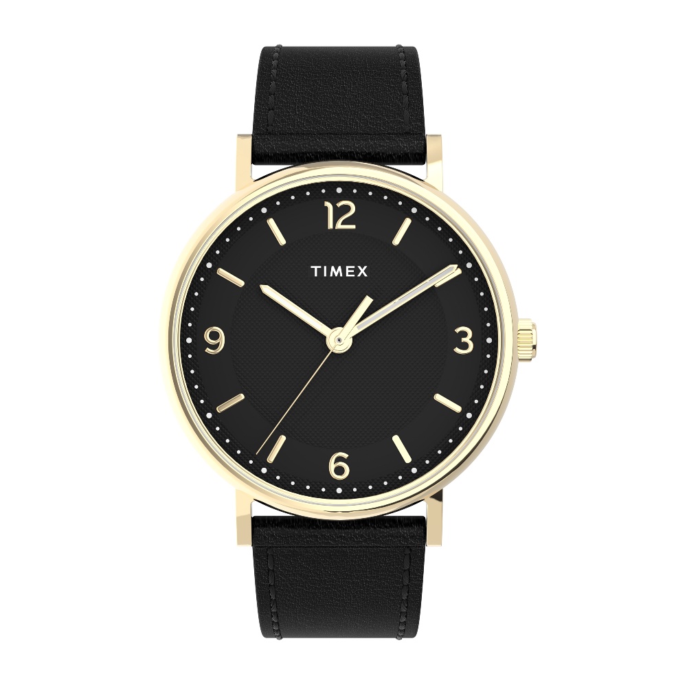 Timex TW2U67600 Southview นาฬิกาข้อมือผู้ชาย สายหนังสีดำ หน้าปัด 41 มม.