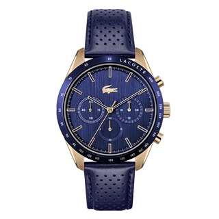 LACOSTE Boston รุ่น LC2011111 นาฬิกาข้อมือผู้ชาย สายหนัง Navy Blue หน้าปัด 42 มม.